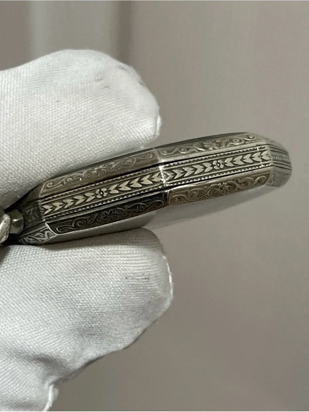 1924 Elgin Art Deco Pocket Watch 17J 12s Octagon RUNS Illinois Spartan Knife Set
